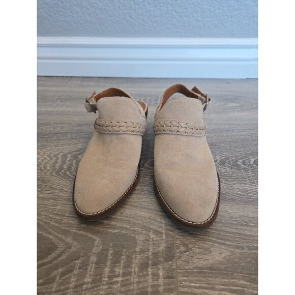 Lucky brand feyn suede light tan clog womans sz 6.5 - Picture 2 of 6